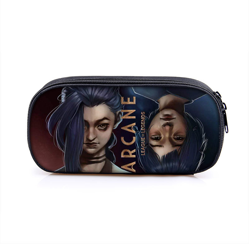 Arcane:League of Legends Cosmetic Bags Boys Girls Children Large Pencil Case Purse Storage Bags Women Men Multifunction Makeup Bag - Image 24