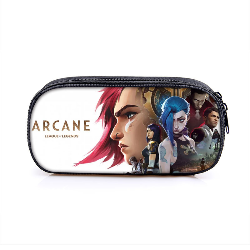 Arcane:League of Legends Cosmetic Bags Boys Girls Children Large Pencil Case Purse Storage Bags Women Men Multifunction Makeup Bag - Image 30