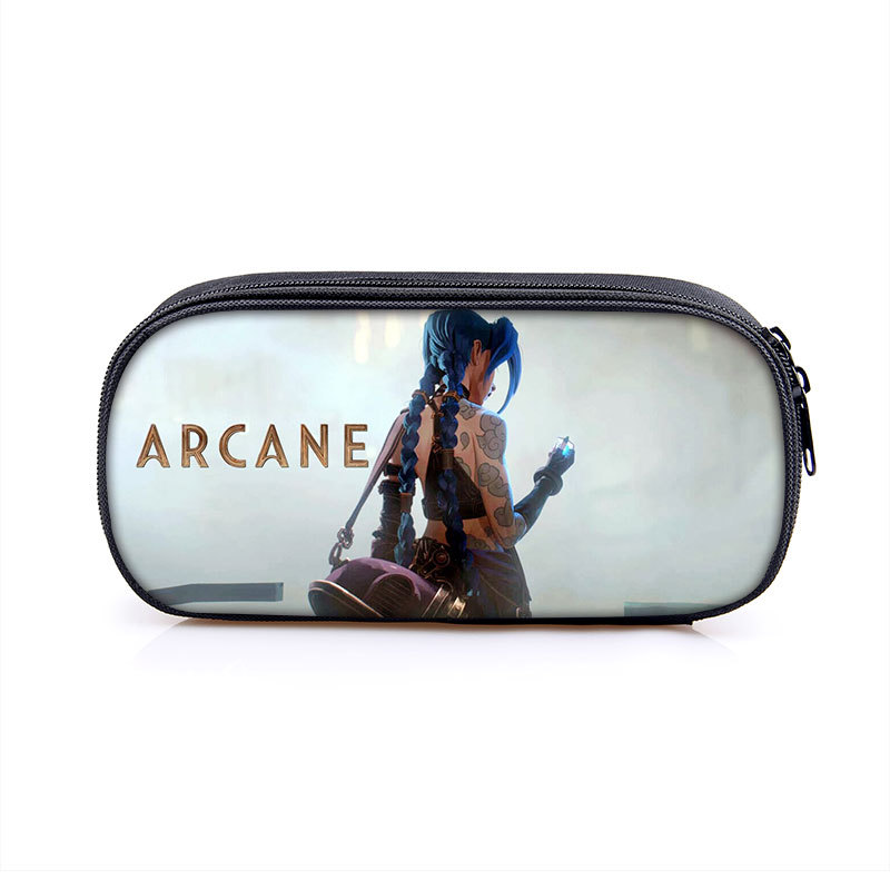 Arcane:League of Legends Cosmetic Bags Boys Girls Children Large Pencil Case Purse Storage Bags Women Men Multifunction Makeup Bag - Image 31