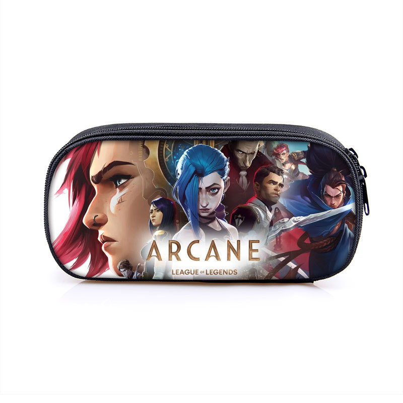 Arcane:League of Legends Cosmetic Bags Boys Girls Children Large Pencil Case Purse Storage Bags Women Men Multifunction Makeup Bag - Image 2