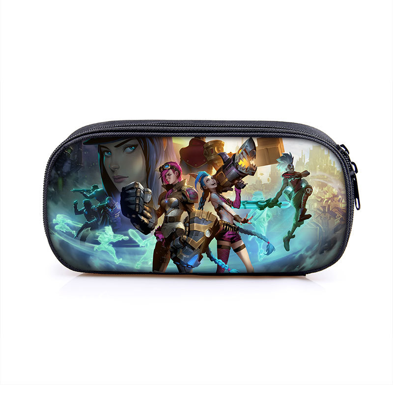 Arcane:League of Legends Cosmetic Bags Boys Girls Children Large Pencil Case Purse Storage Bags Women Men Multifunction Makeup Bag - Image 5