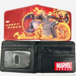 Ghost Rider Wallet Men and Women PU Folding Short Wallet Coin Purse