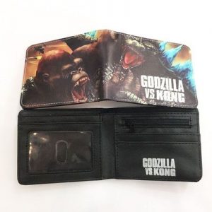 Godzilla vs Kong Wallet Men and Women PU Folding Short Wallet Coin Purse