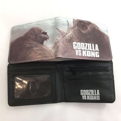 Godzilla vs Kong Wallet Men and Women PU Folding Short Wallet Coin Purse - Image 2