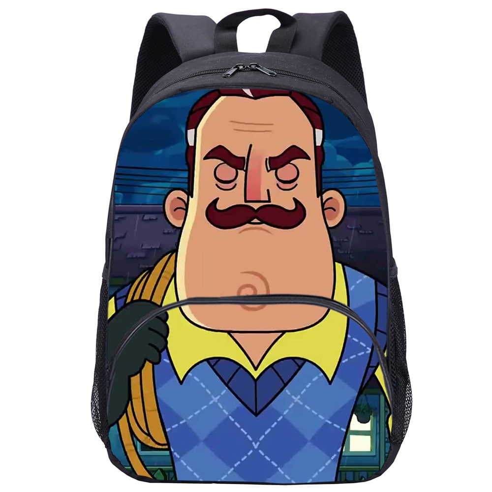 Hello Neighbor Backpack Kids Youth Student High Capacity Waterproof School Bag Birthday Gifts - Image 13