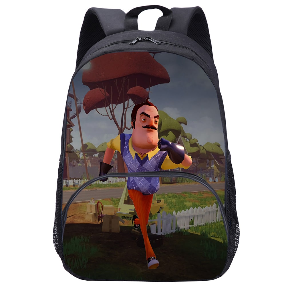 Hello Neighbor Backpack Kids Youth Student High Capacity Waterproof School Bag Birthday Gifts - Image 9