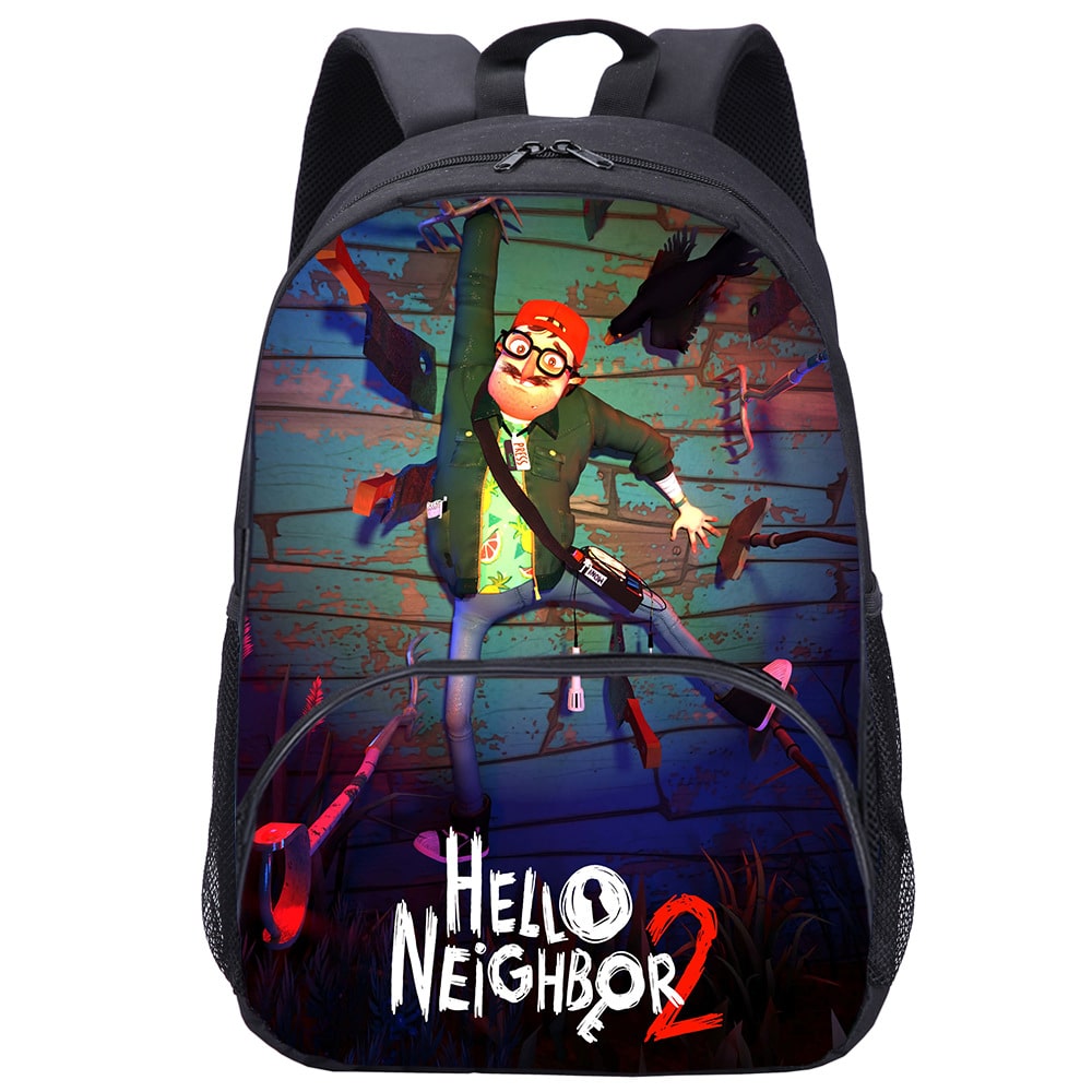Hello Neighbor Backpack Kids Youth Student High Capacity Waterproof School Bag Birthday Gifts - Image 3