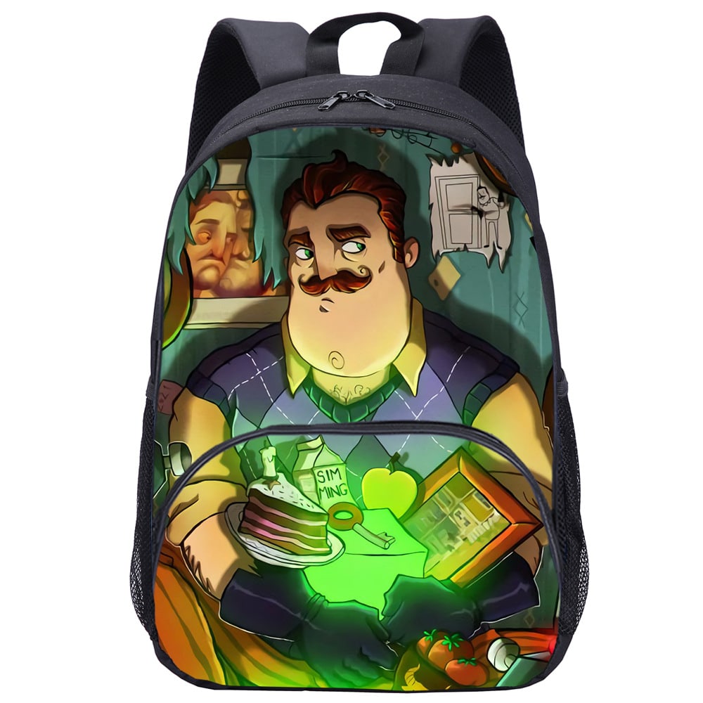 Hello Neighbor Backpack Kids Youth Student High Capacity Waterproof School Bag Birthday Gifts - Image 2