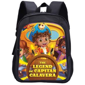 The legend of capitan calavera Backpack Kids Youth Student High Capacity Waterproof School Bag Birthday Gifts