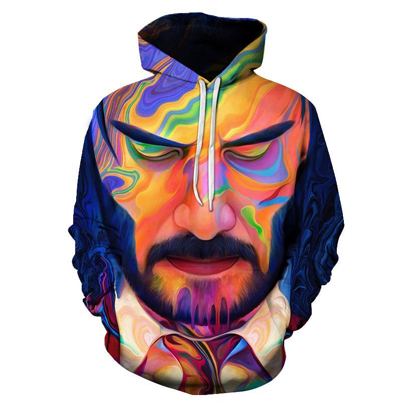 John Wick Hoodies Men's Streetwear Women's Casual Wear 3D Pullover Sportswear - Image 3