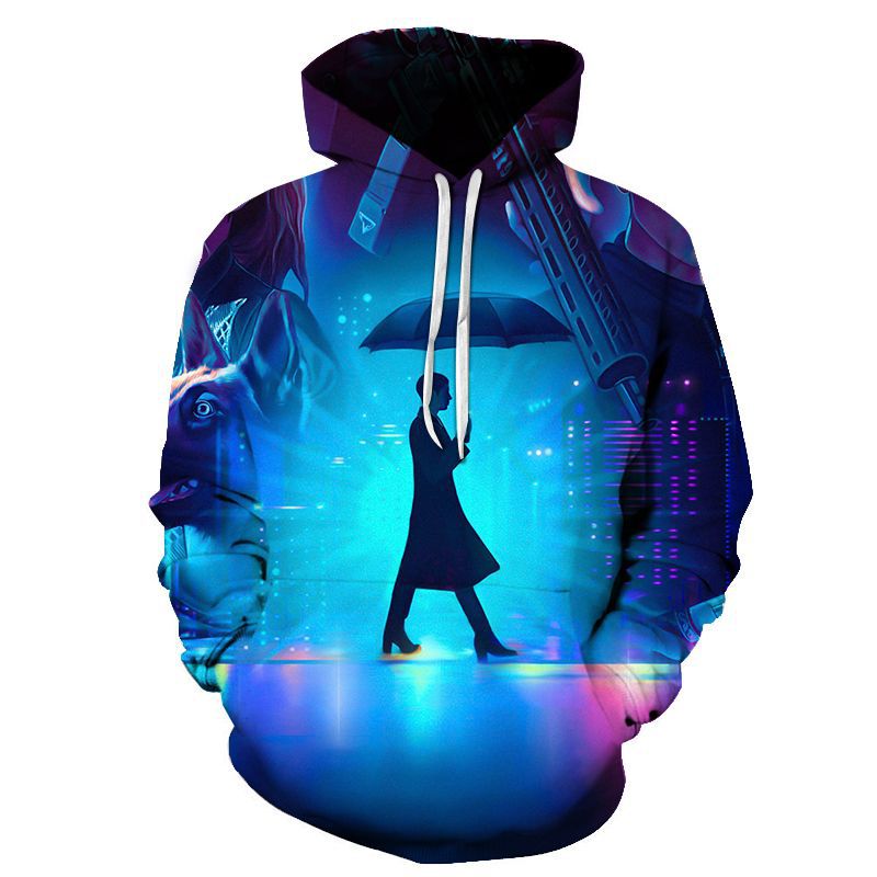 John Wick Hoodies Men's Streetwear Women's Casual Wear 3D Pullover Sportswear - Image 5