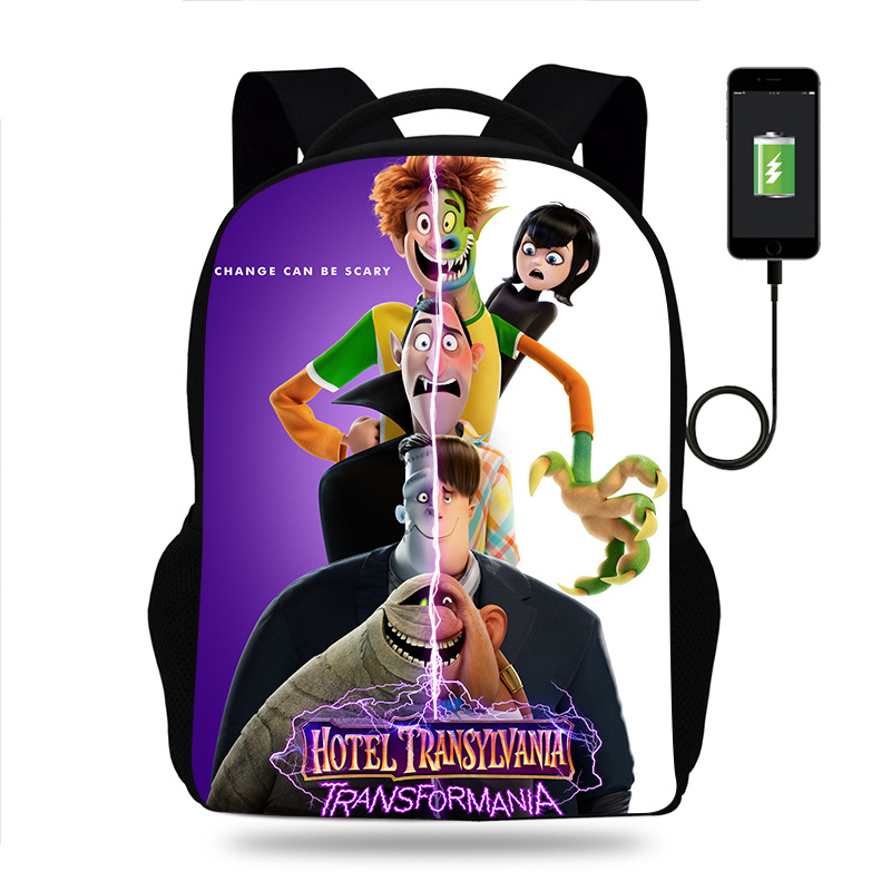 18 Inch Hotel Transylvania Backpack School Bag Black