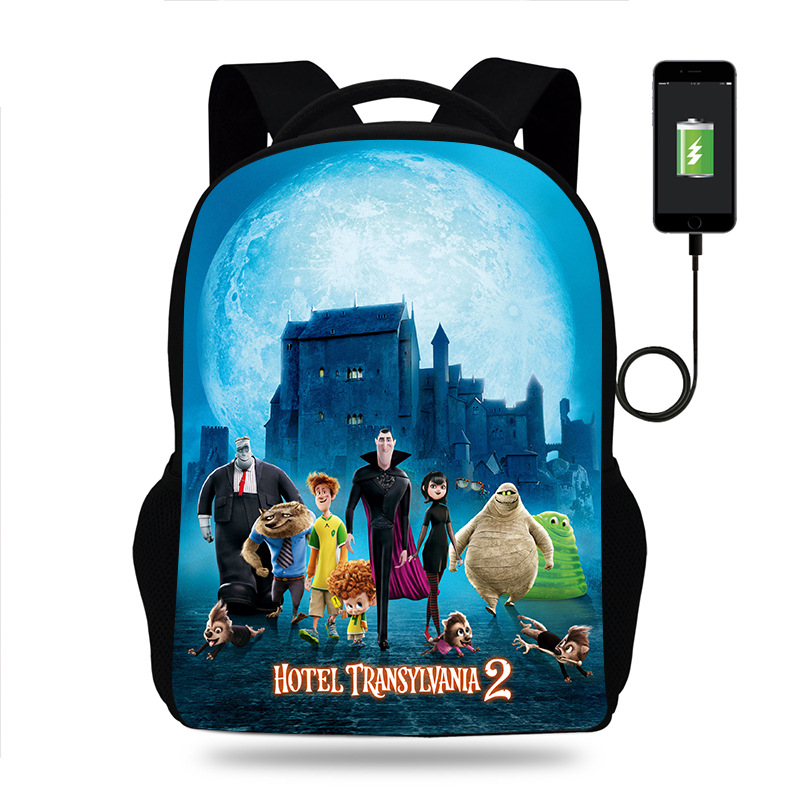18 Inch Hotel Transylvania Backpack School Bag Black - Image 8