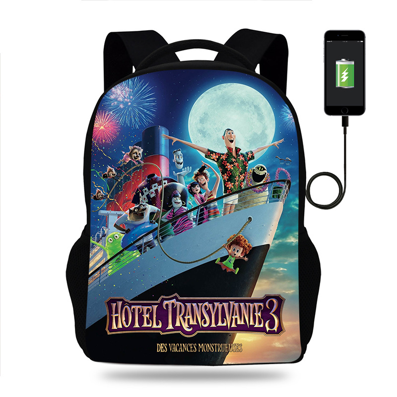 18 Inch Hotel Transylvania Backpack School Bag Black - Image 10