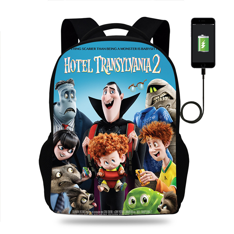18 Inch Hotel Transylvania Backpack School Bag Black - Image 2