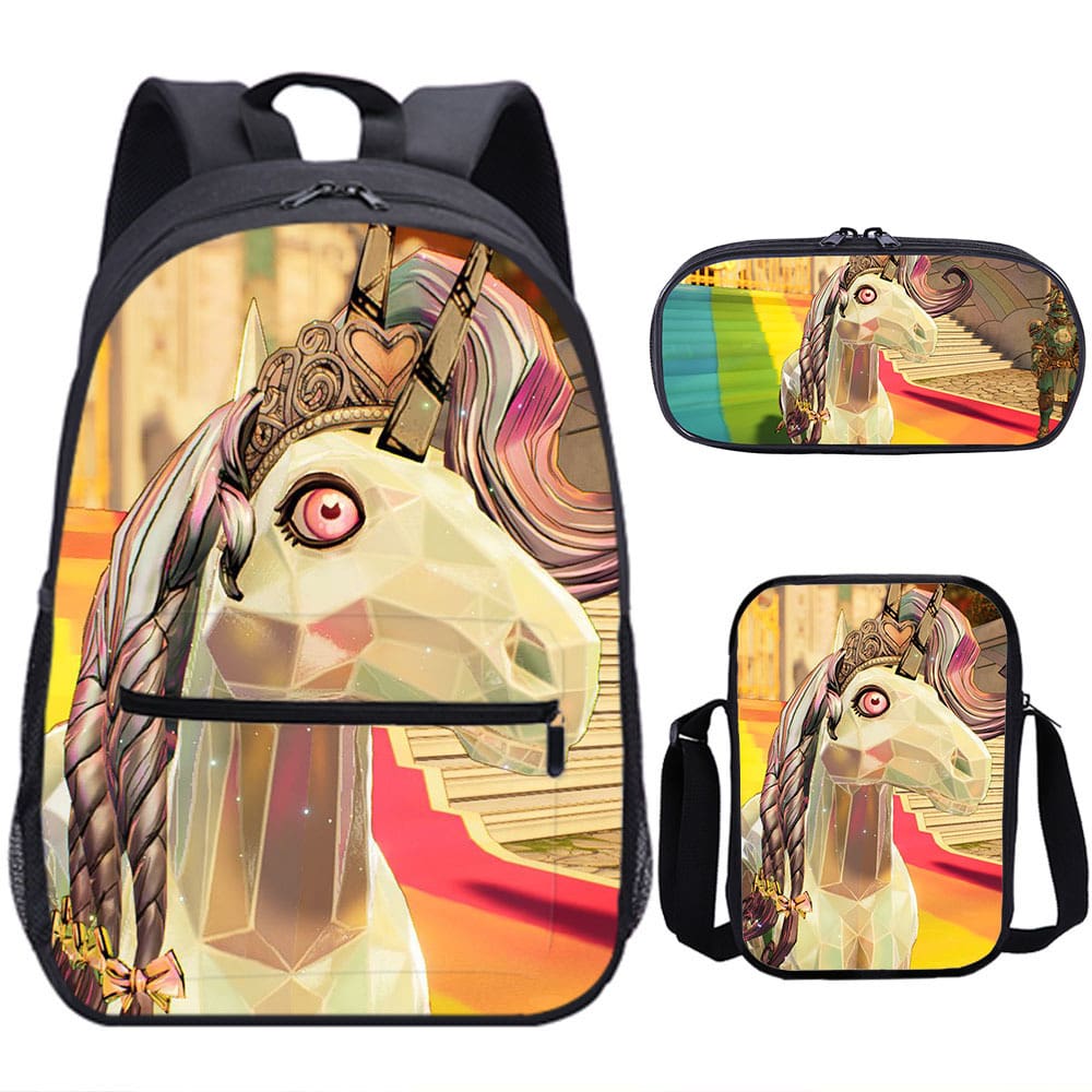 18 Inch Tiny Tina's Wonderlands Backpack School Bag+Messenger Bag+Pencil Bag - Image 16