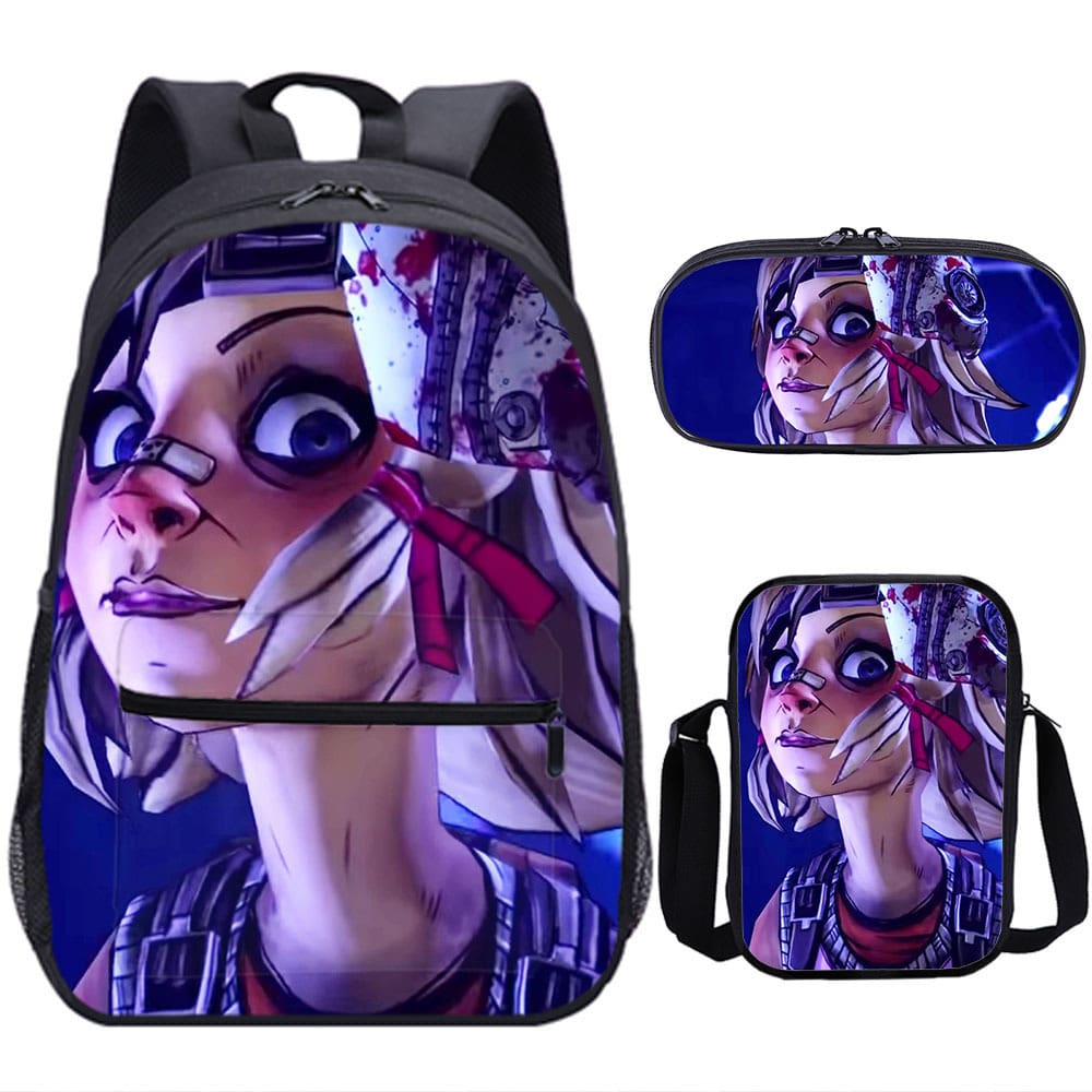 18 Inch Tiny Tina's Wonderlands Backpack School Bag+Messenger Bag+Pencil Bag - Image 19