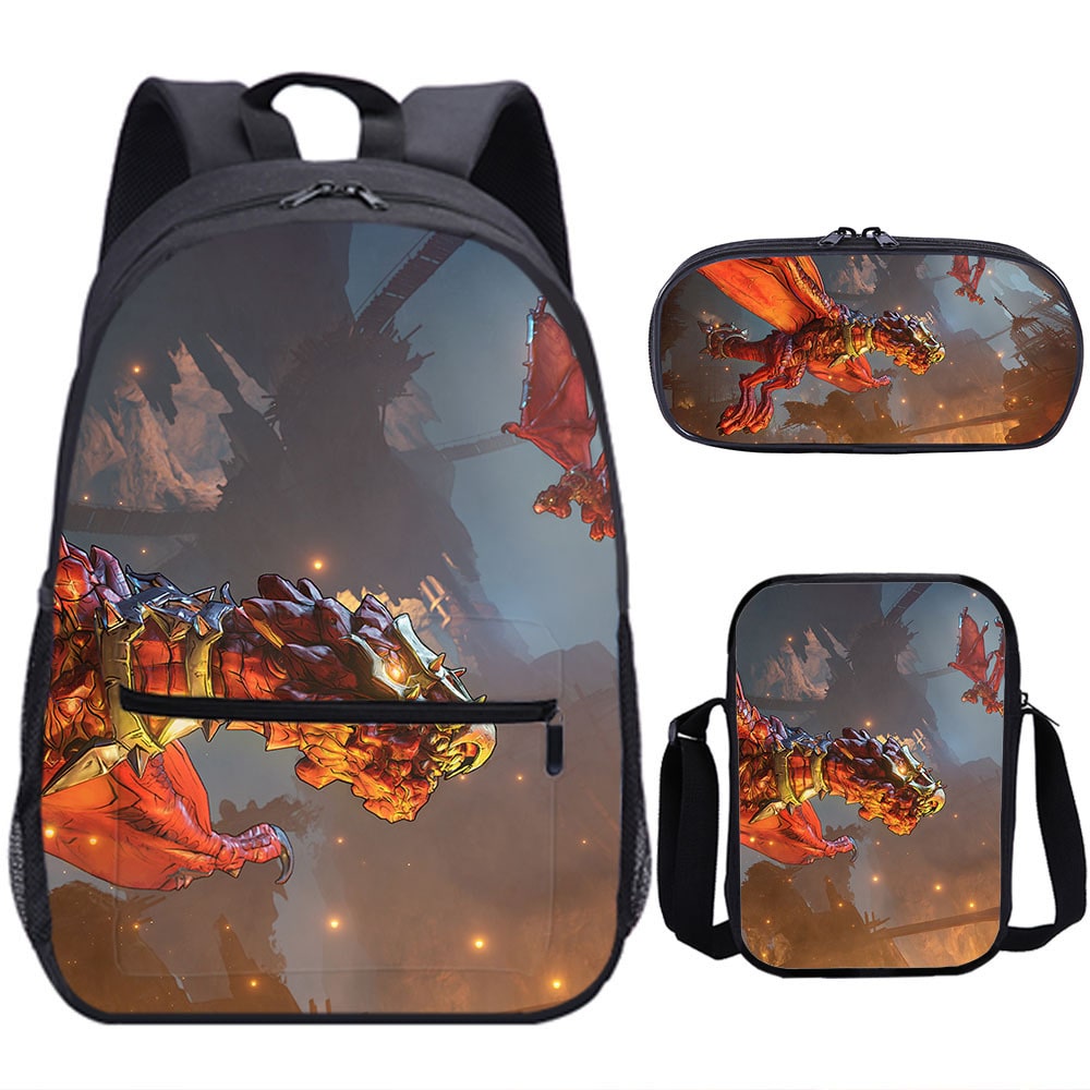 18 Inch Tiny Tina's Wonderlands Backpack School Bag+Messenger Bag+Pencil Bag - Image 22