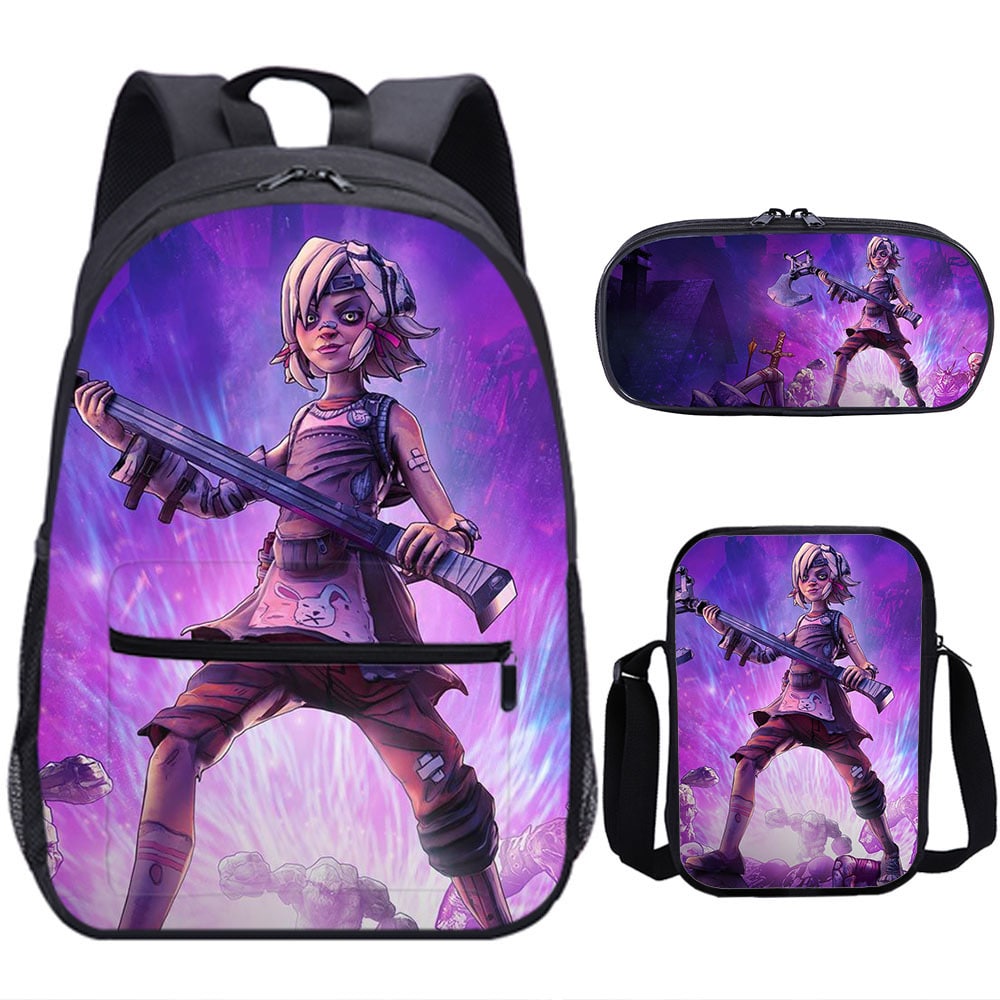 18 Inch Tiny Tina's Wonderlands Backpack School Bag+Messenger Bag+Pencil Bag - Image 3