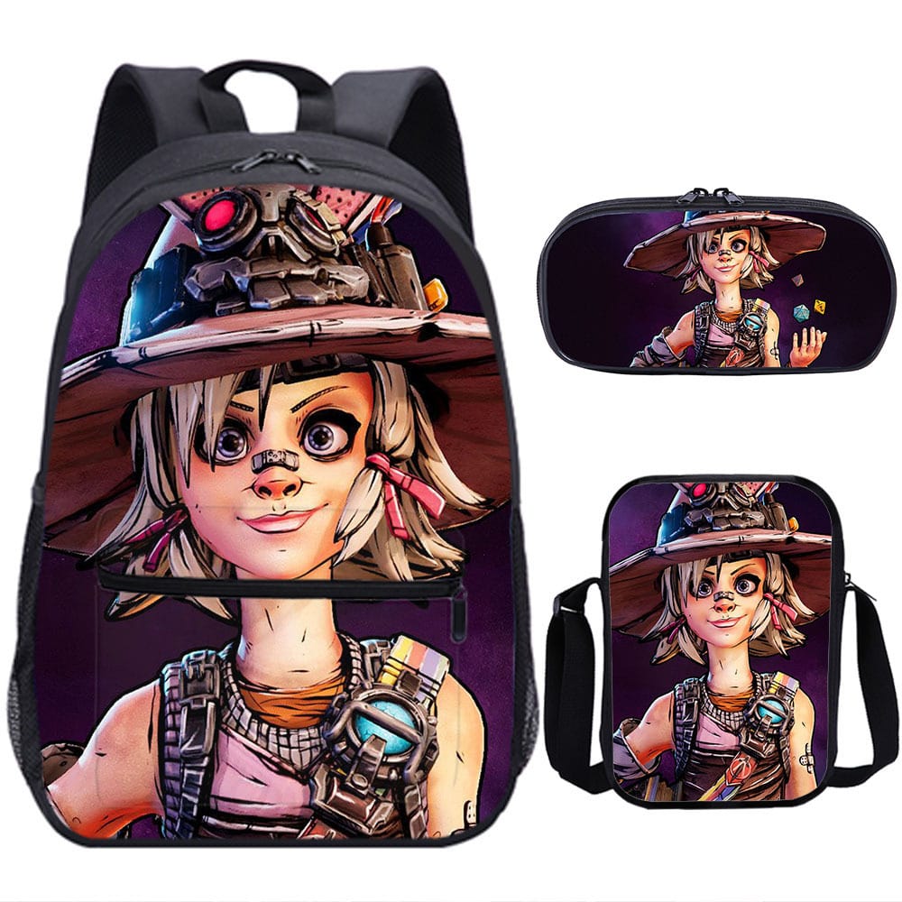 18 Inch Tiny Tina's Wonderlands Backpack School Bag+Messenger Bag+Pencil Bag - Image 4