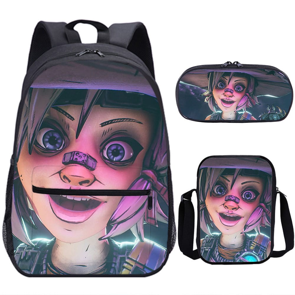 18 Inch Tiny Tina's Wonderlands Backpack School Bag+Messenger Bag+Pencil Bag - Image 5