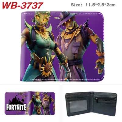 Bifold PU Leather Fortnite Wallet Coin Pocket Credit Card Id Window Card Holder