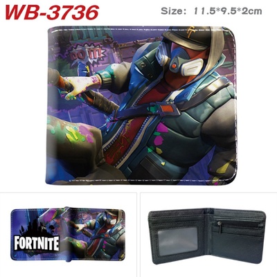 Bifold PU Leather Fortnite Wallet Coin Pocket Credit Card Id Window Card Holder - Image 2