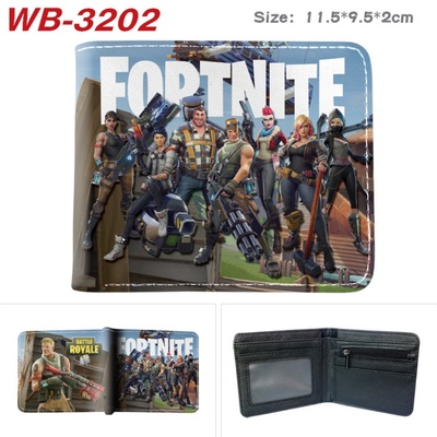 Bifold PU Leather Fortnite Wallet Coin Pocket Credit Card Id Window Card Holder - Image 21