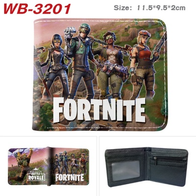 Bifold PU Leather Fortnite Wallet Coin Pocket Credit Card Id Window Card Holder - Image 22