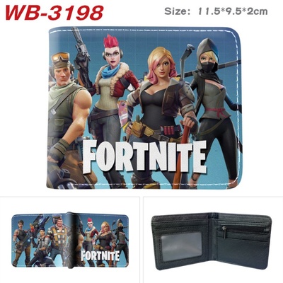 Bifold PU Leather Fortnite Wallet Coin Pocket Credit Card Id Window Card Holder - Image 24