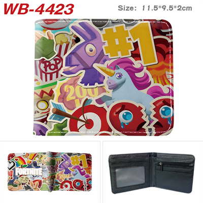 Bifold PU Leather Fortnite Wallet Coin Pocket Credit Card Id Window Card Holder - Image 25
