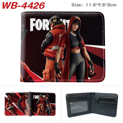 Bifold PU Leather Fortnite Wallet Coin Pocket Credit Card Id Window Card Holder - Image 26