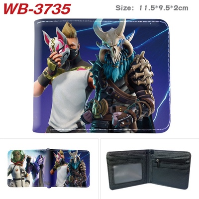 Bifold PU Leather Fortnite Wallet Coin Pocket Credit Card Id Window Card Holder - Image 3