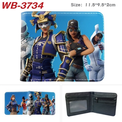 Bifold PU Leather Fortnite Wallet Coin Pocket Credit Card Id Window Card Holder - Image 4