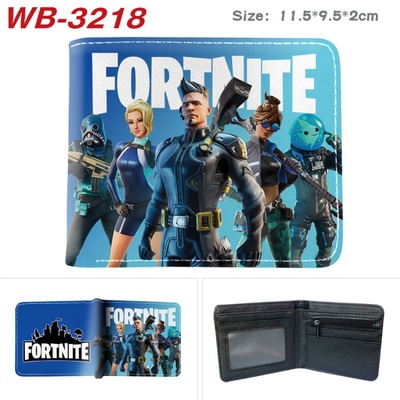 Bifold PU Leather Fortnite Wallet Coin Pocket Credit Card Id Window Card Holder - Image 5
