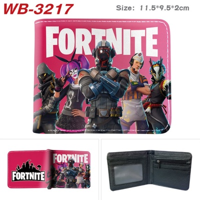 Bifold PU Leather Fortnite Wallet Coin Pocket Credit Card Id Window Card Holder - Image 6