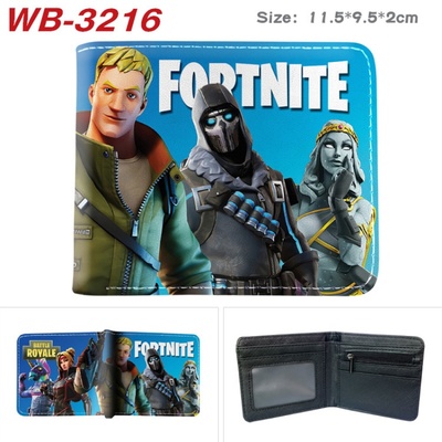 Bifold PU Leather Fortnite Wallet Coin Pocket Credit Card Id Window Card Holder - Image 7