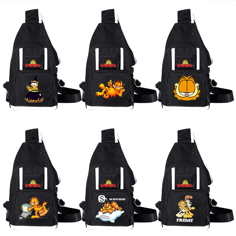 Garfield Shoulder Bag Messenger Bag Casual Waist Bag Chest Bag