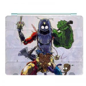 Rick and Morty Ipad Leather Case Advanced Pu Leather Protective Cover Automatic Wake Up and Sleep Magnetic Closure Multiple Angle Bracket