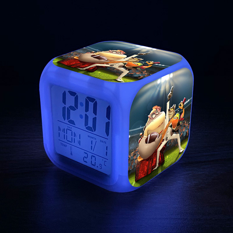 The Bad Guys Alarm Clock Led Light 7 Color Change Electronic Desk Watch Square Table - Image 11