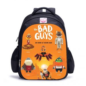 The Bad Guys Backpack Kids Youth Student High Capacity Waterproof School Bag Birthday Gifts