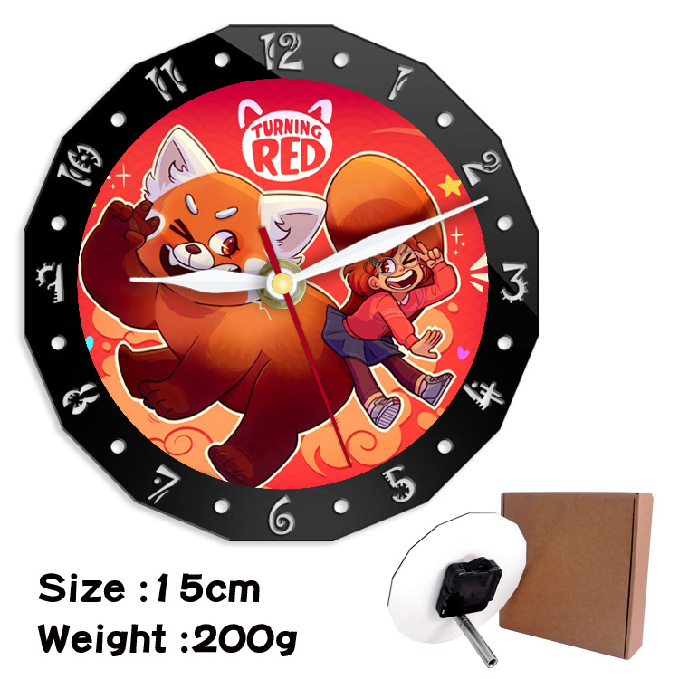 Turning Red alarm clock wall clock clock decorative clock wall clock 15cm