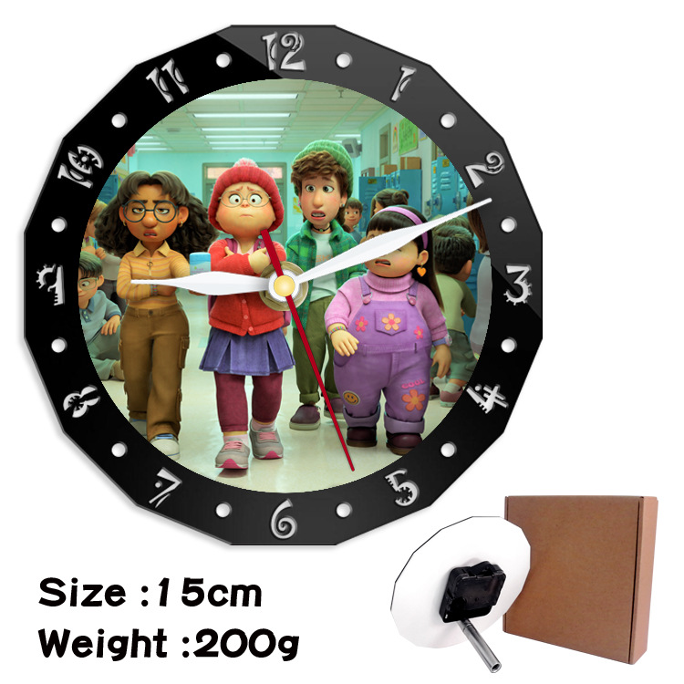 Turning Red alarm clock wall clock clock decorative clock wall clock 15cm - Image 2