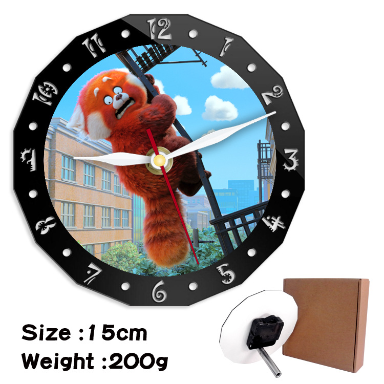 Turning Red alarm clock wall clock clock decorative clock wall clock 15cm - Image 3