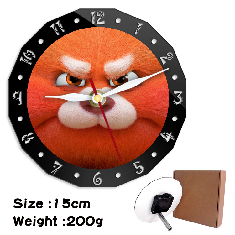 Turning Red alarm clock wall clock clock decorative clock wall clock 15cm - Image 5