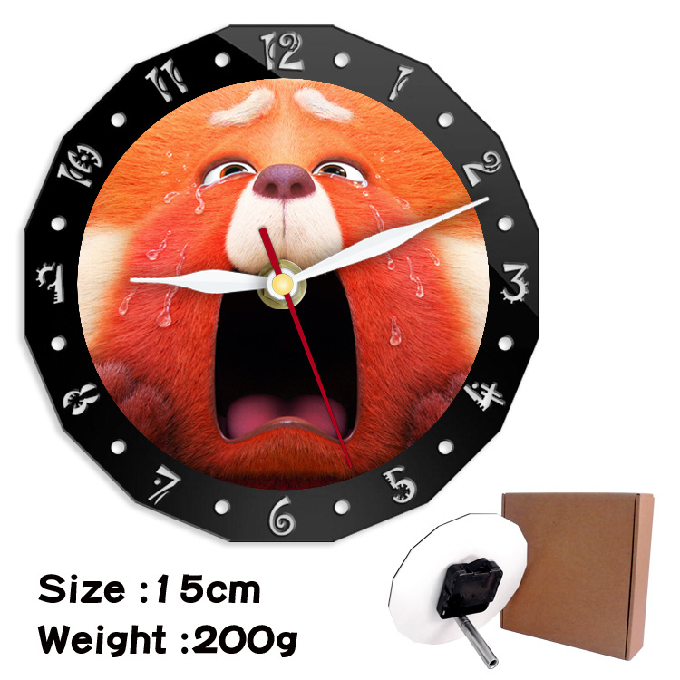 Turning Red alarm clock wall clock clock decorative clock wall clock 15cm - Image 6