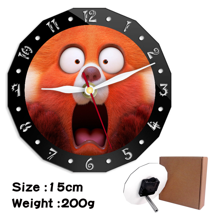 Turning Red alarm clock wall clock clock decorative clock wall clock 15cm - Image 7