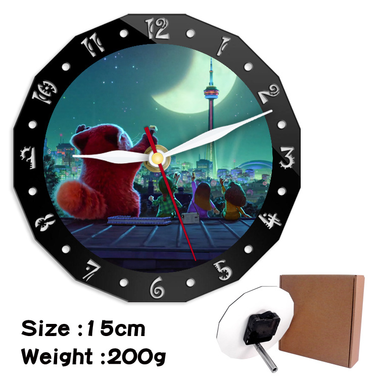 Turning Red alarm clock wall clock clock decorative clock wall clock 15cm - Image 9