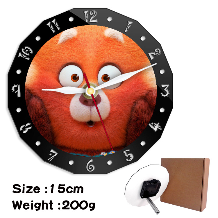 Turning Red alarm clock wall clock clock decorative clock wall clock 15cm - Image 13