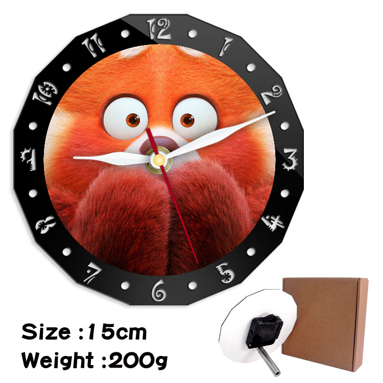 Turning Red alarm clock wall clock clock decorative clock wall clock 15cm - Image 16